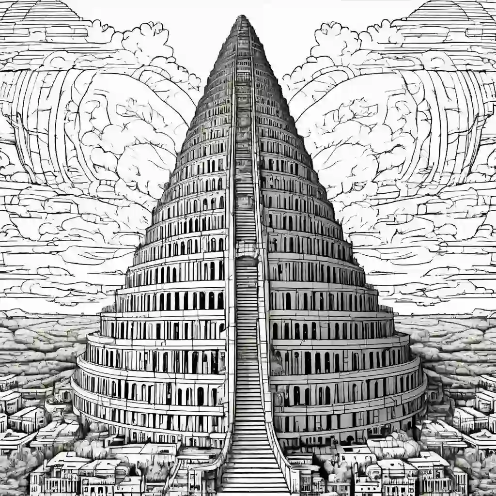 Tower of Babel coloring pages